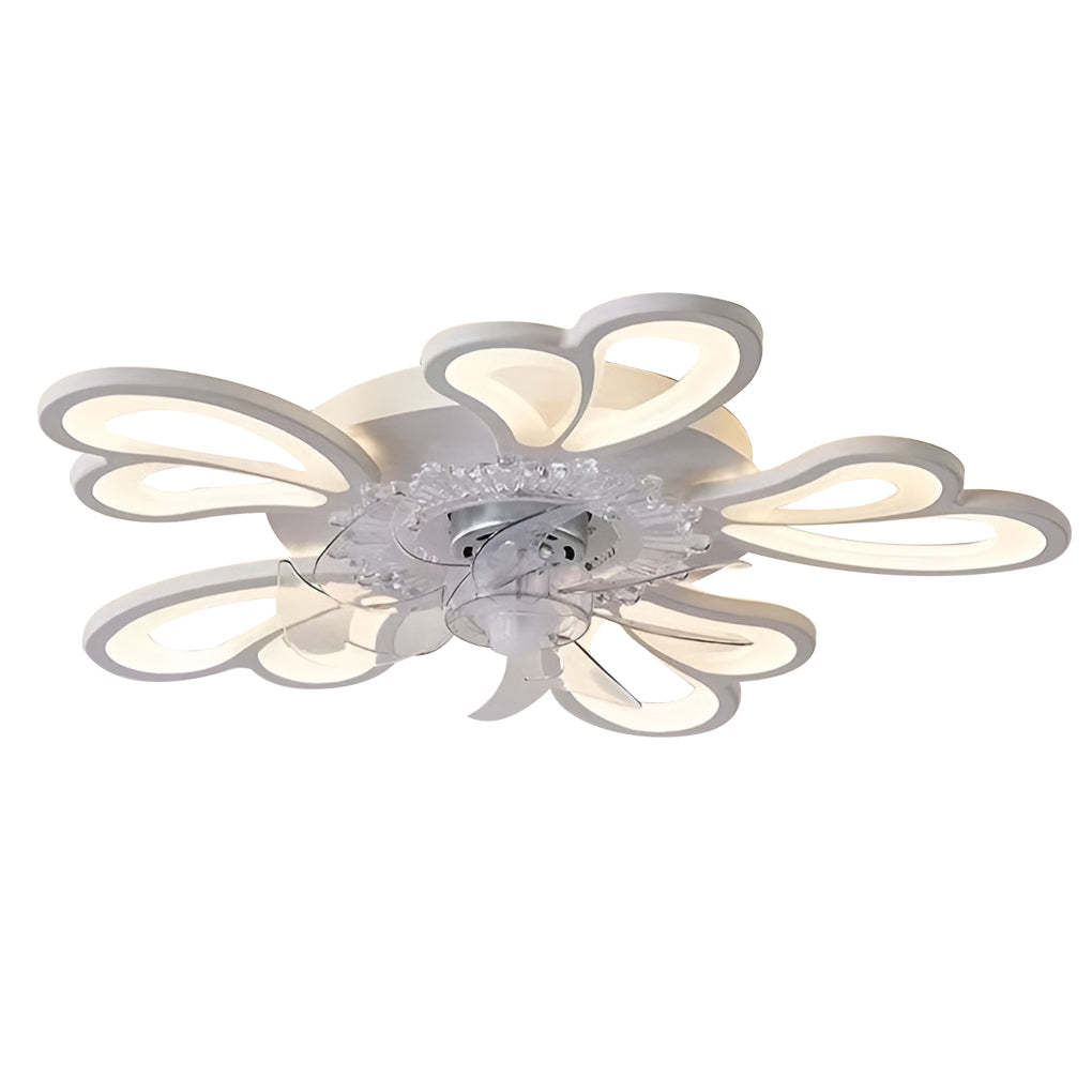 Lighom modern flower 3-step black ceiling fans