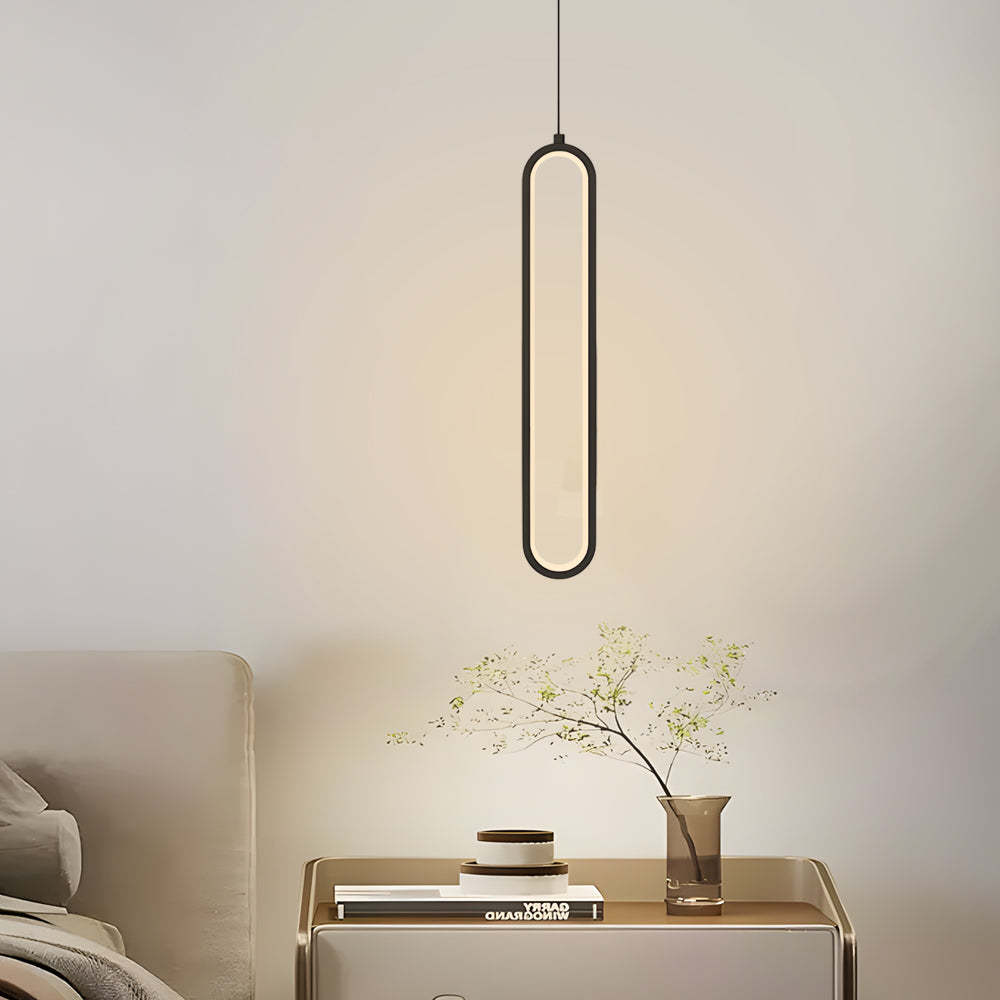 Oval Aluminum LED Dimmable Modern Pendant with Spotlights