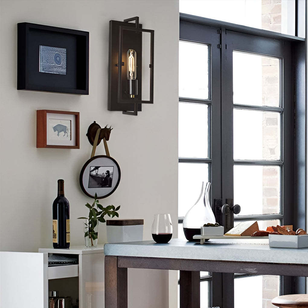 Rectangular Industrial Wall Sconce