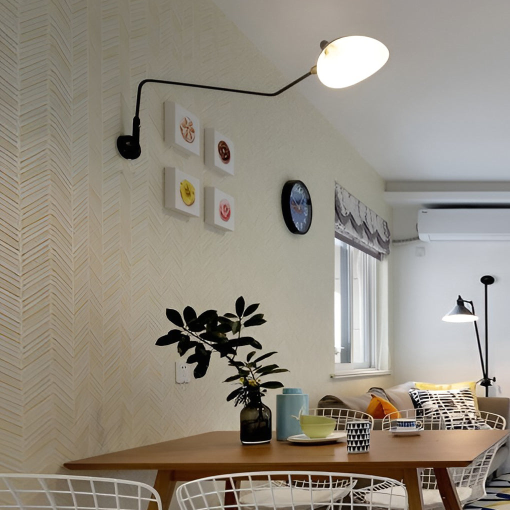 Creative Adjustable Iron Industrial Swing Arm Wall Lamp Wall Sconce Lighting-Lighom