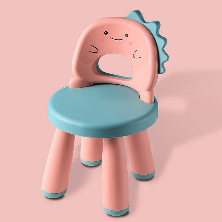 Childlike Dinosaur Plastic Round Footstool