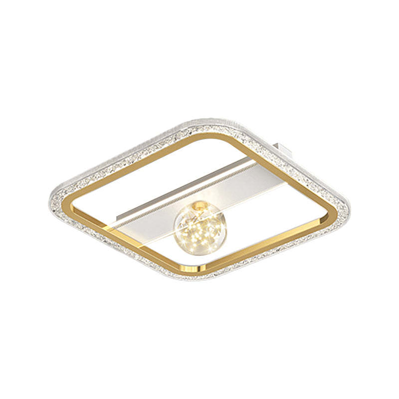 Round Rectangular Dimmable LED Ball Modern Ceiling Light