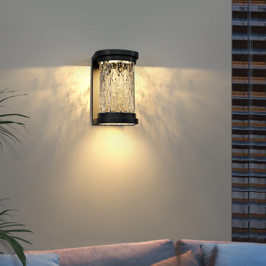 Modern Luxury Glass Stereoscopic Luminescence Cylindrical LED Wall Light-Lighom