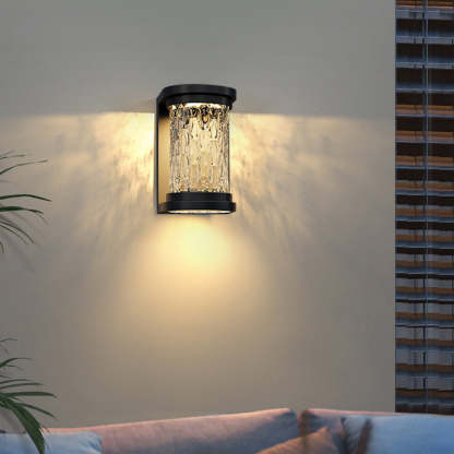 Modern Luxury Glass Stereoscopic Luminescence Cylindrical LED Wall Light-Lighom