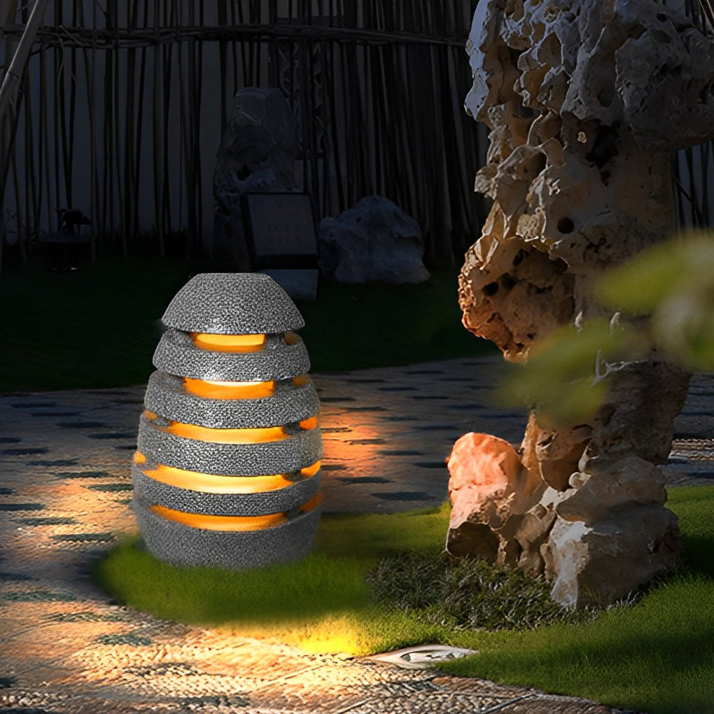 Resin Egg Shaped Waterproof LED Modern Outdoor Lawn Light Garden Lights-Lighom