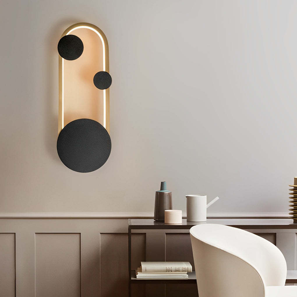 Round Decor Three Step Dimming LED Creative Nordic Wall Sconce Lighting-Lighom