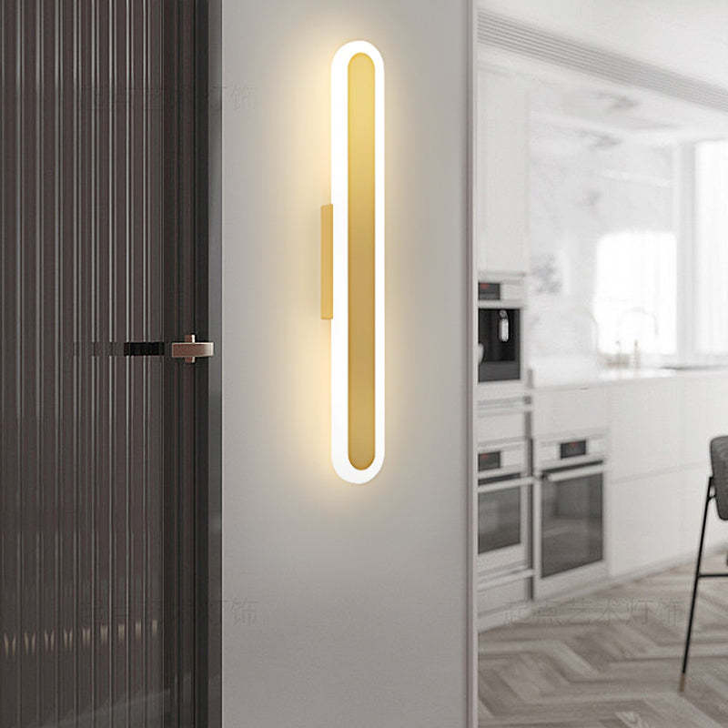 Long Strip Minimalist LED 3 Step Dimming Modern Indoor Wall Lights Fixture-Lighom