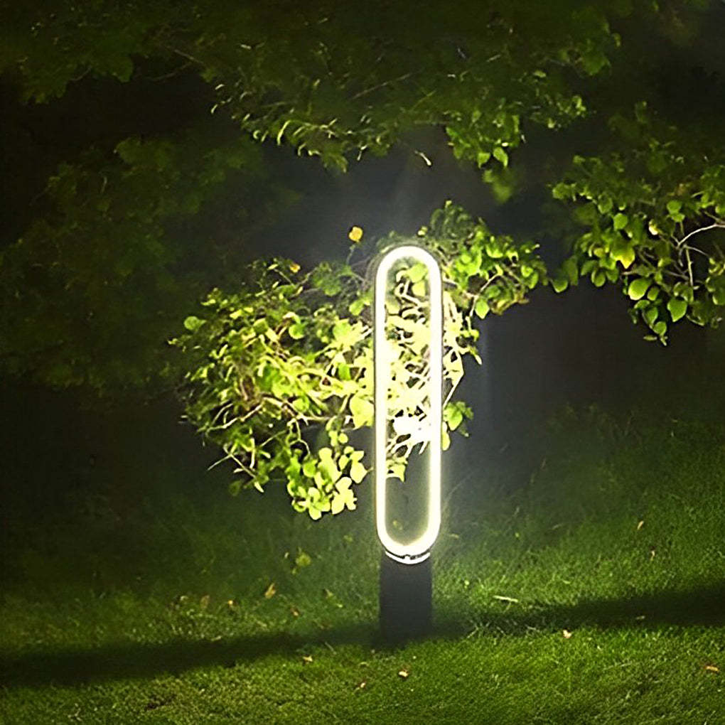 Waterproof Long Strip Aluminum LED Black Modern Solar Pathway Lights-Lighom