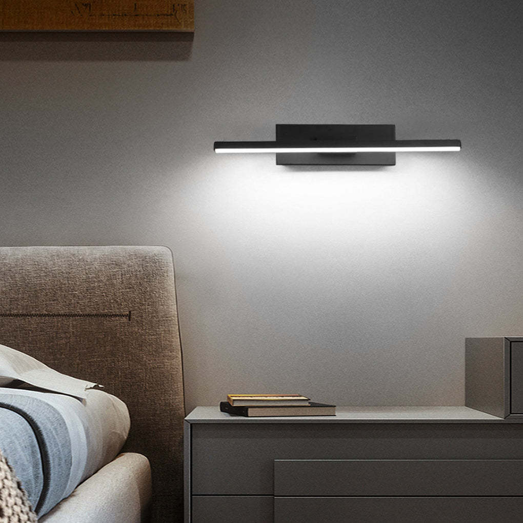 Modern degree rotatable black led wall lights in metal — 12" / Cool White (6000K) / Matte Black