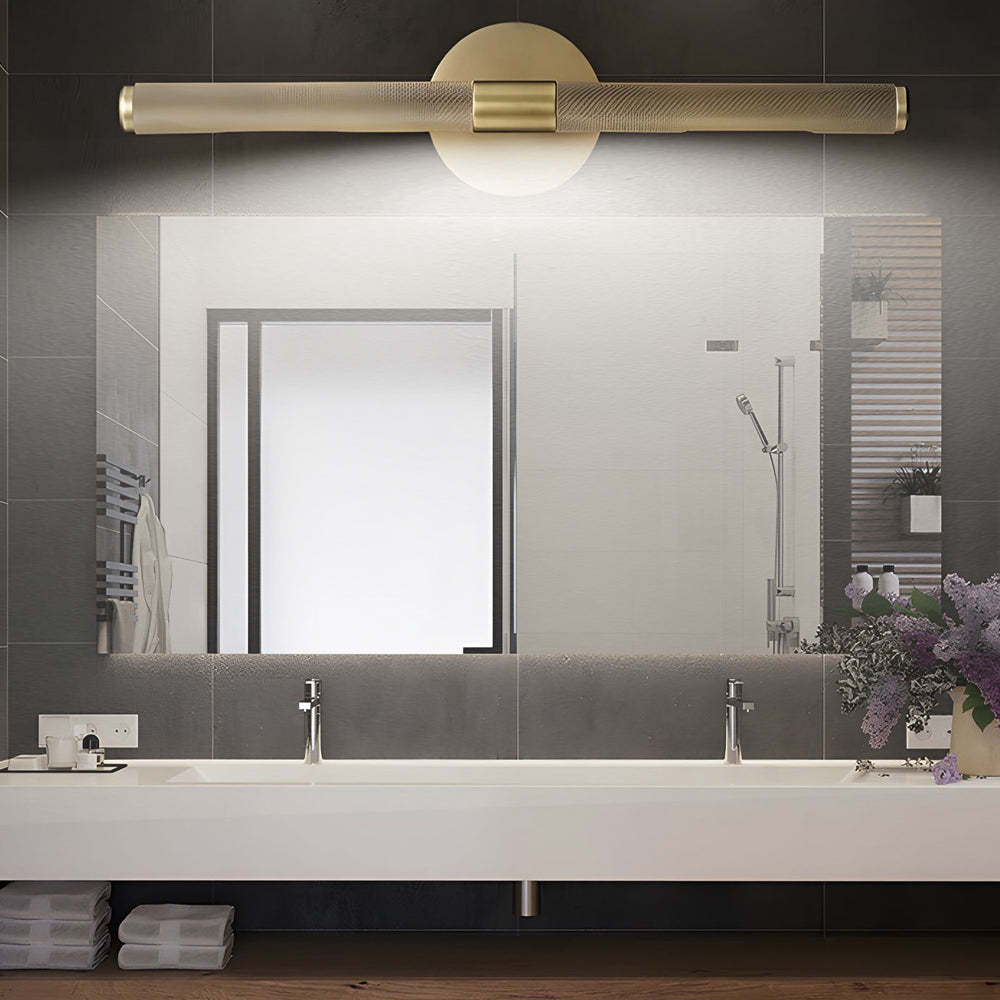 Modern Knurled LED Bathroom Vanity Light Swivel Head