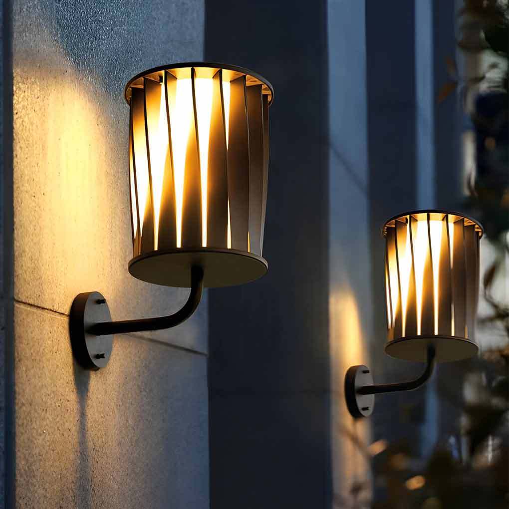 Creative Twisted Waterproof LED Modern Outdoor Wall Lamp Plug in Wall Lights-Lighom