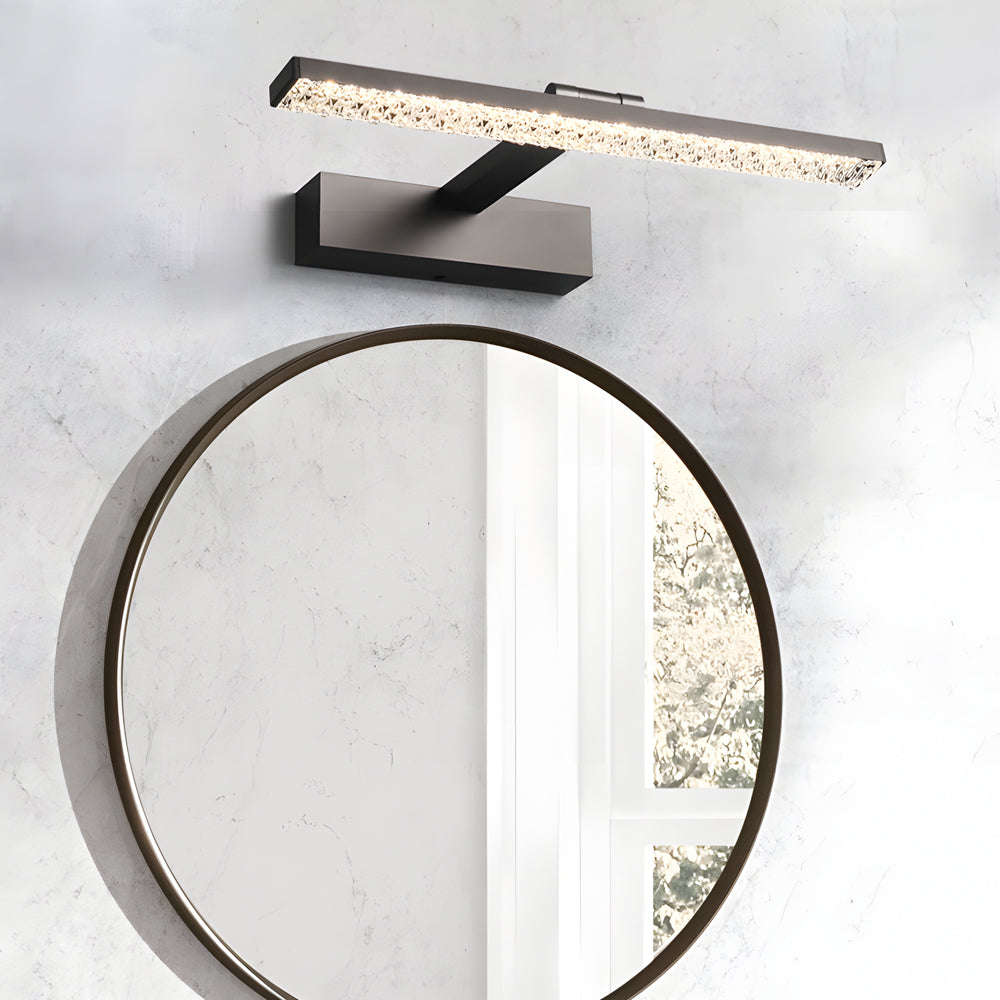 160�� Adjustable LED Bathroom Vanity Light with Crystal-Inspired Acrylic Shade, Dimmable-Lighom