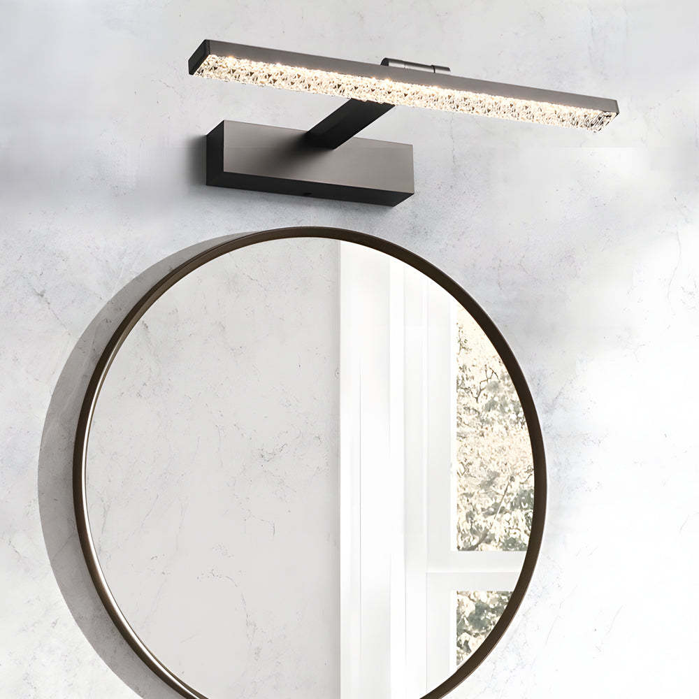 160�� Adjustable LED Bathroom Vanity Light with Crystal-Inspired Acrylic Shade, Dimmable-Lighom