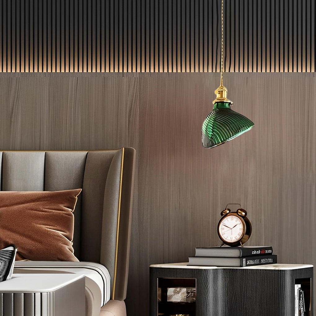 Modern retro green glass pendant lighting, Lighom — Bowl