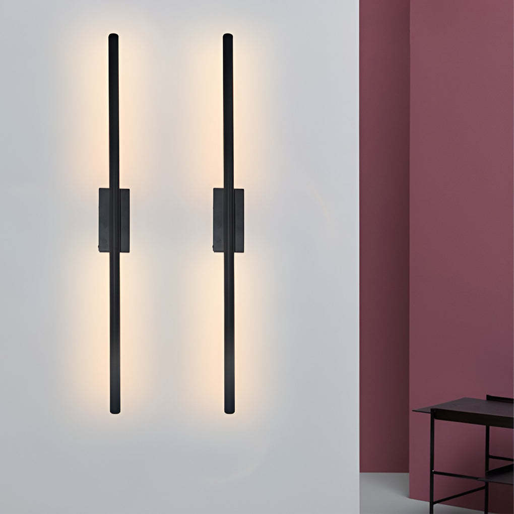 Electroplated Metal Strip LED Modern Wall Sconce Lighting Wall Lamp-Lighom
