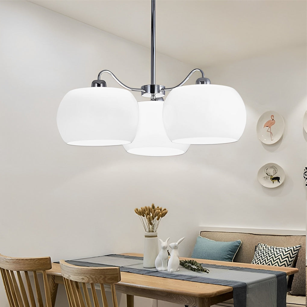 Glass White Vintage Pendant Chandelier