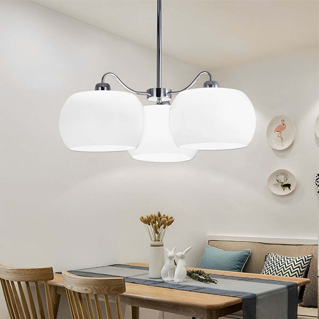 Glass White Vintage Pendant Chandelier