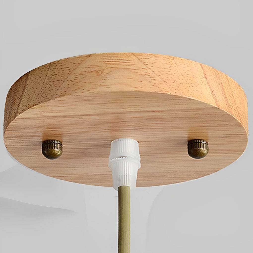 Round Bamboo Hand Woven Pendant Light Nature Inspired Country Ceiling Light-Lighom