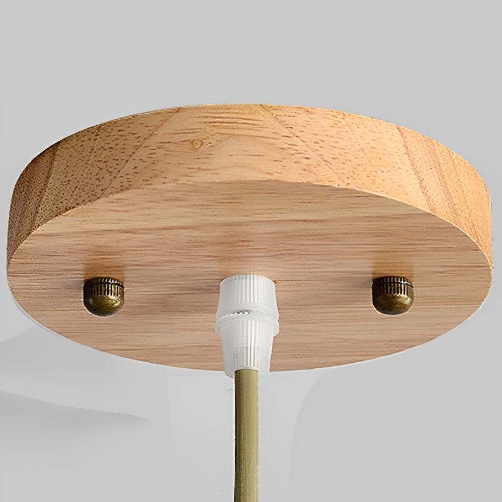 Round Bamboo Hand Woven Pendant Light Nature Inspired Country Ceiling Light-Lighom