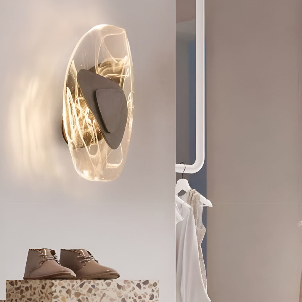 Glass 3-Step Dimming LED Modern Wall Sconce Lamp