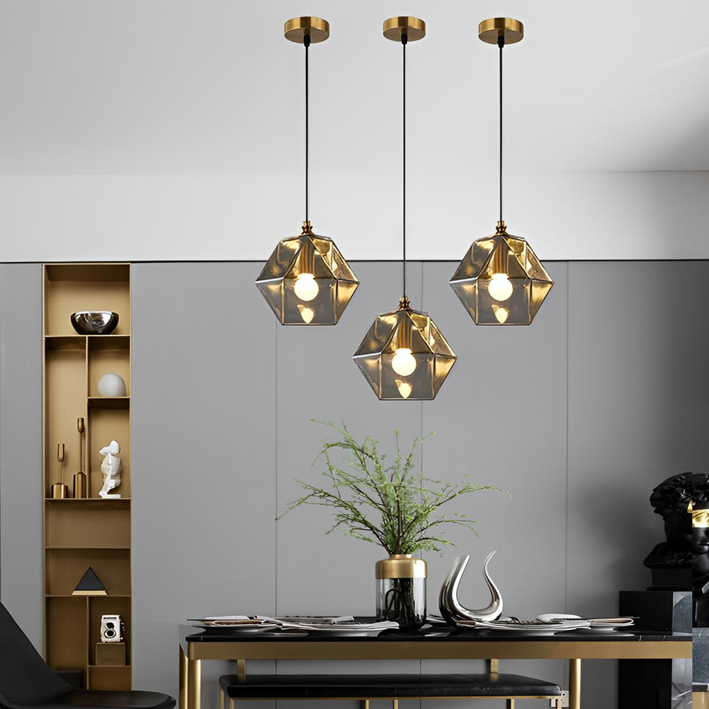 Modern island design pendant lighting in metal — White