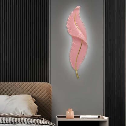 Creative Feather Wall Light LED White Luxury Modern Wall Sconce Lamp Lighting-Lighom