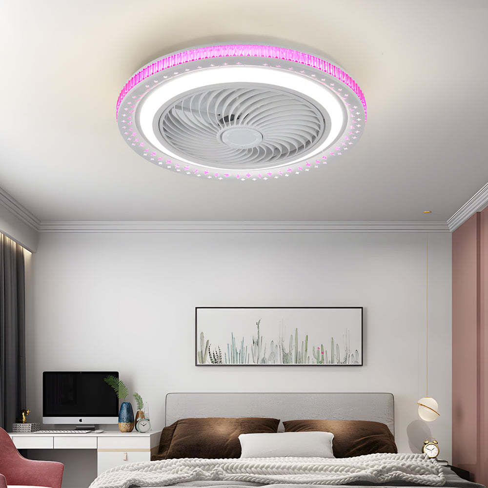 19.7 in. Bladeless LED Ceiling Fan with Remote