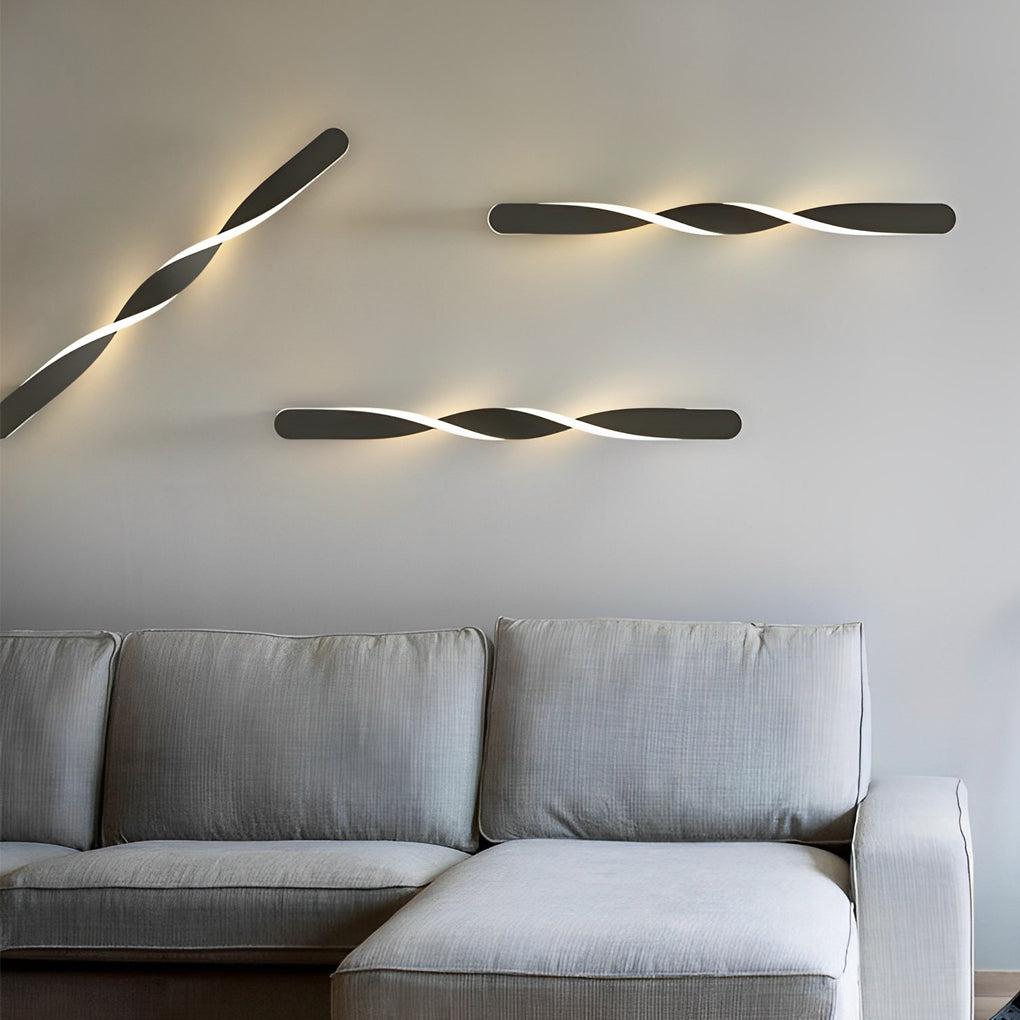 Spiral Long Strip LED 29W Minimalist Ins Wall Lamp Wall Sconce Lighting-Lighom