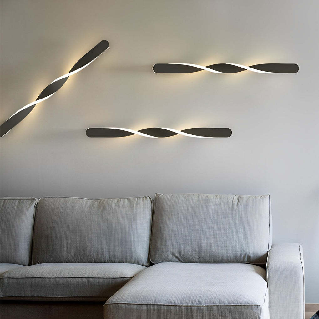 Spiral Long Strip LED 29W Minimalist Ins Wall Lamp Wall Sconce Lighting-Lighom