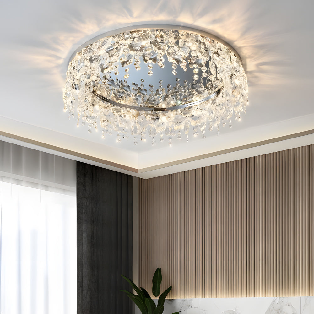 Round Crystal Tassel Modern Ceiling Lamp