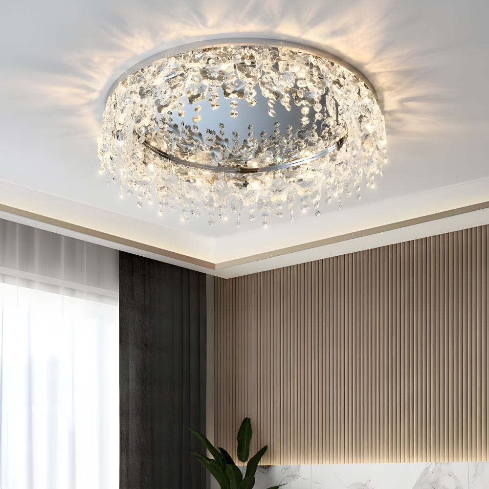Round Crystal Tassel Modern Ceiling Lamp