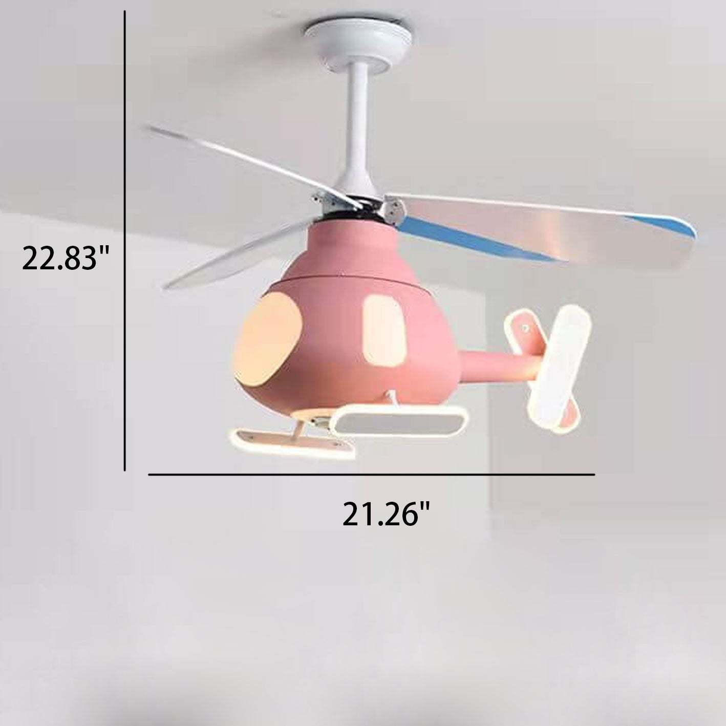 Cartoon Aircraft LED Ceiling Fan Light