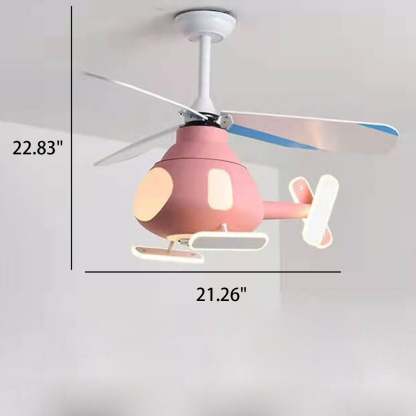 Cartoon Aircraft LED Ceiling Fan Light