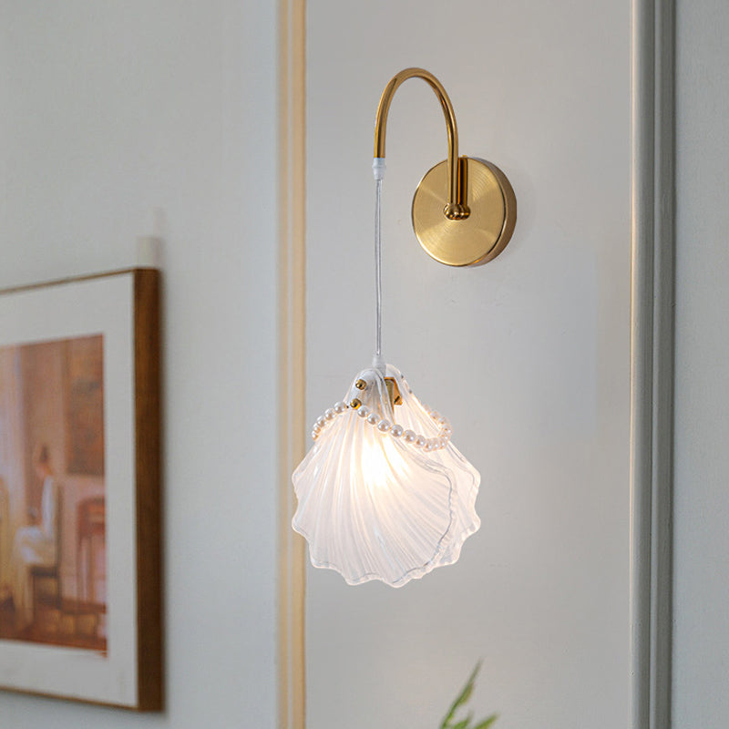 Glass Leaves Feathers Three Step Dimming Nordic Creative Wall Lights Fixture-Lighom