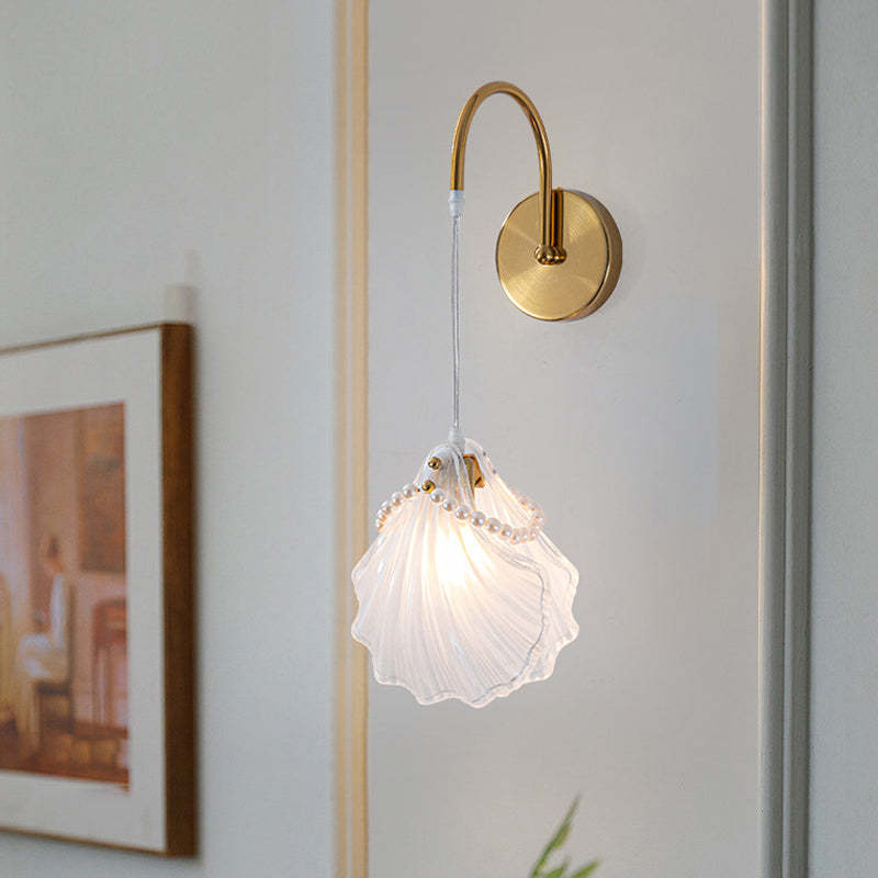Glass Leaves Feathers Three Step Dimming Nordic Creative Wall Lights Fixture-Lighom