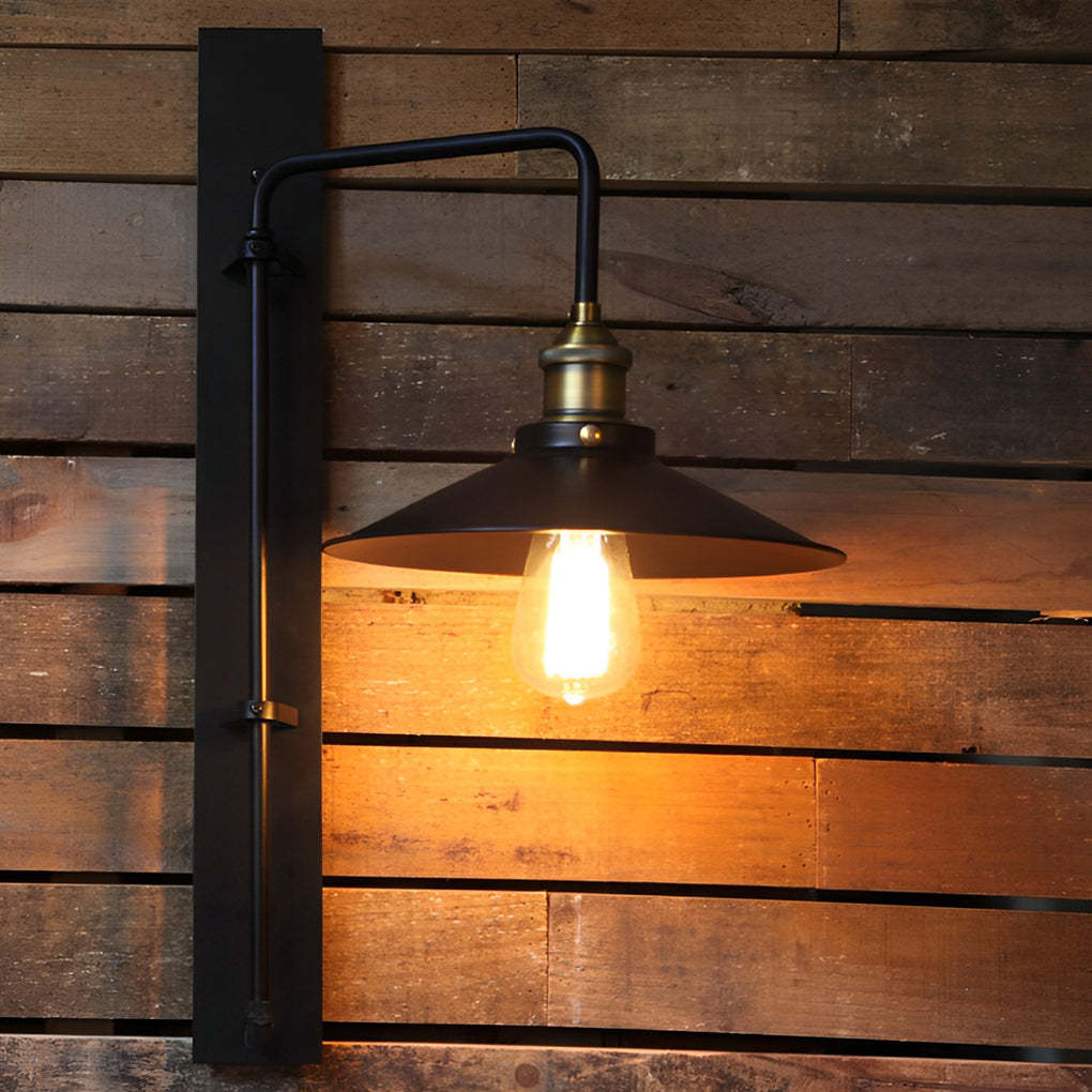 Adjustable Black Retro Industrial Wall Sconce