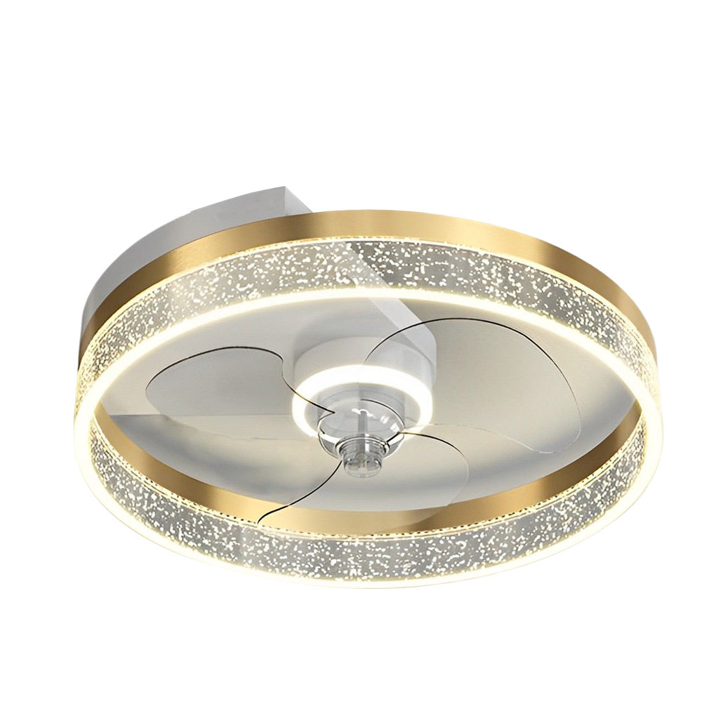 Round LED Mute Intelligent Modern Bladeless Fan