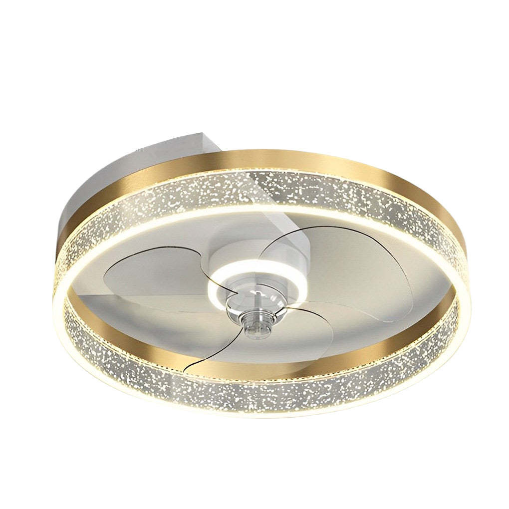 Round LED Mute Intelligent Modern Bladeless Fan