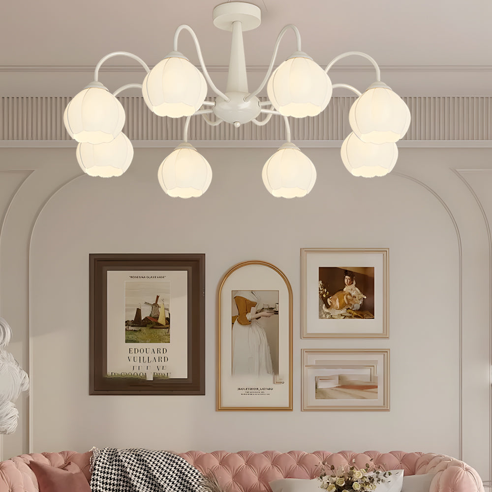 8-Flower Bell Orchid Modern Ceiling Light