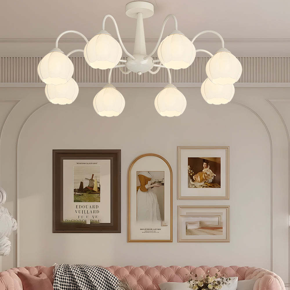 8-Flower Bell Orchid Modern Ceiling Light