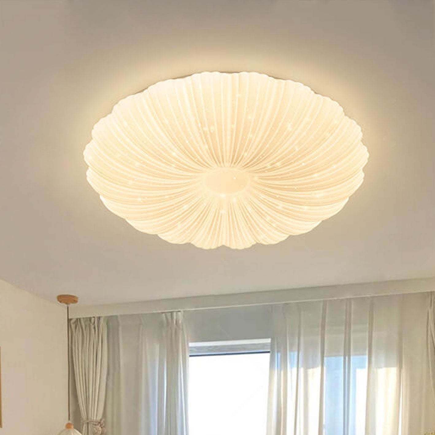 Minimalist Shell Acrylic Round LED Flush Mount Light