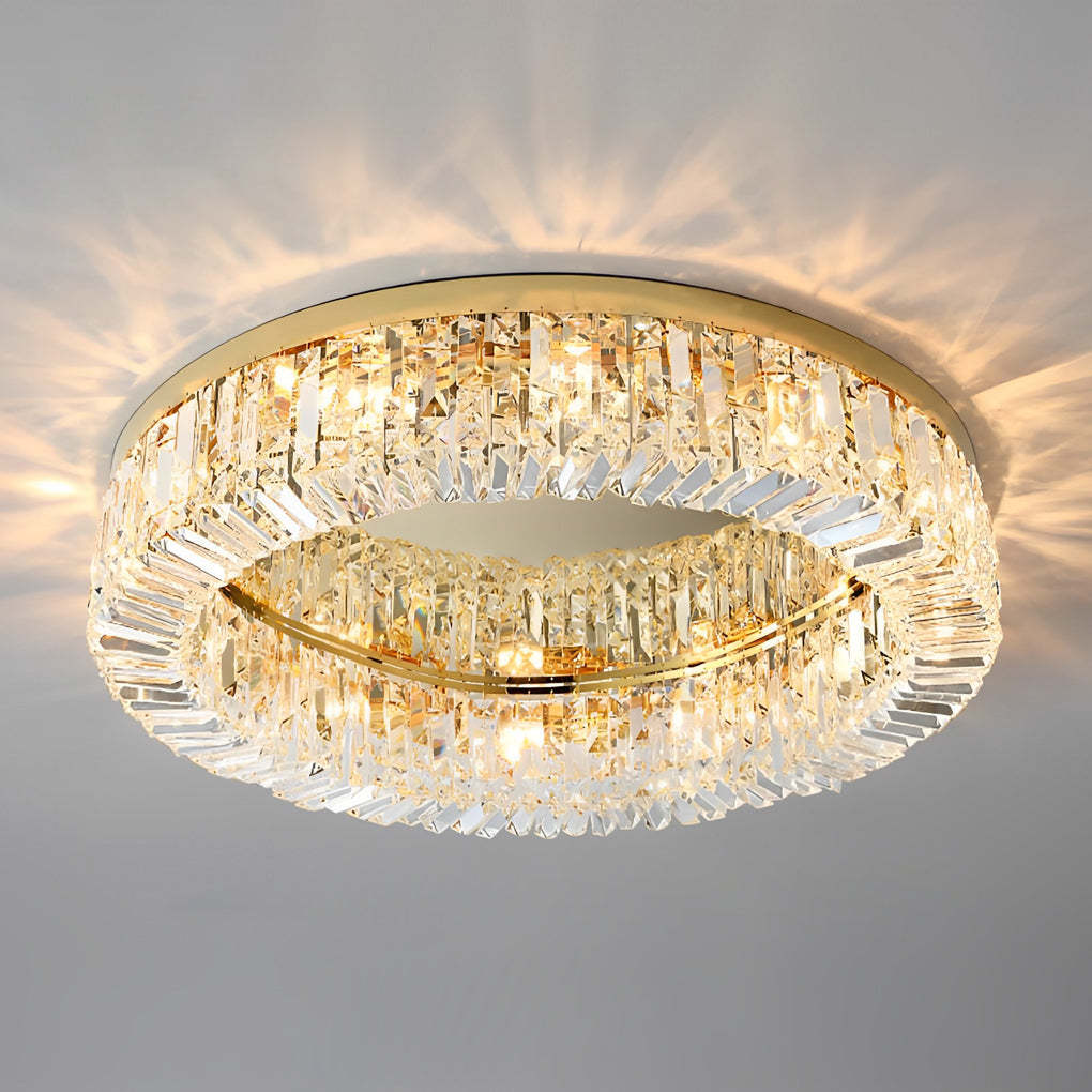 Elegant Ring Drum Crystal Chandelier