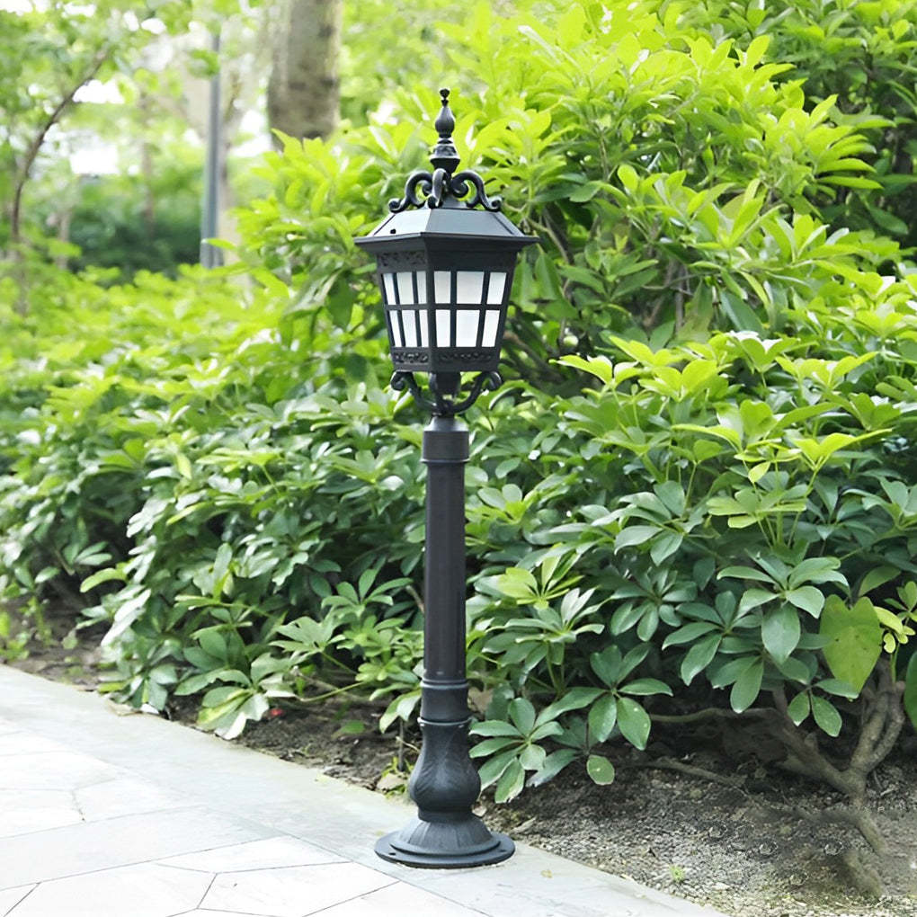 Outdoor Waterproof Aluminum Glass LED European Style Lawn Lamp Pathway Lights-Lighom