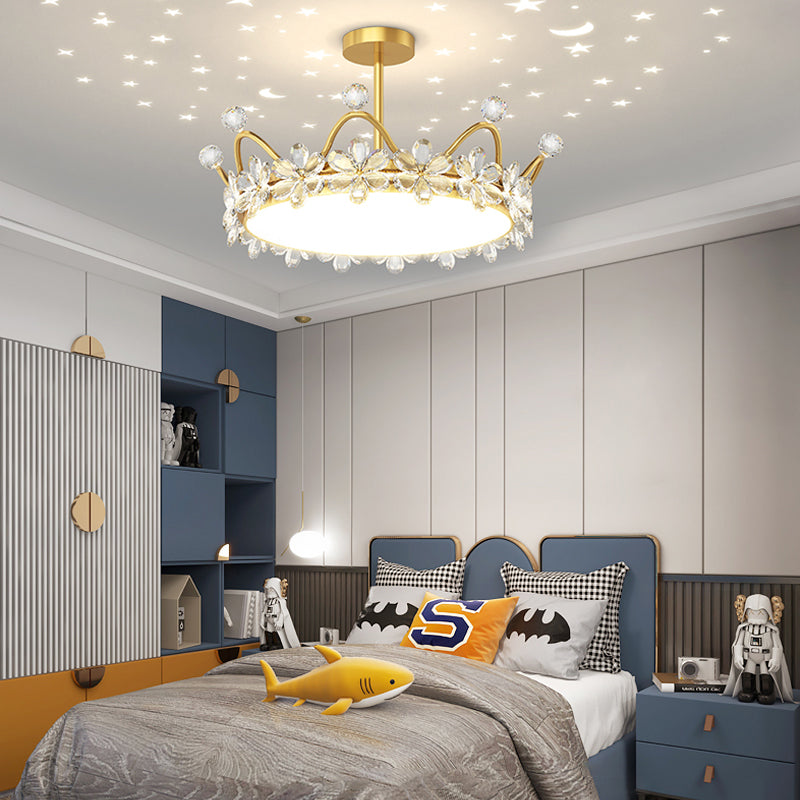 Crown Dimming Starry Sky Projection Ceiling Light