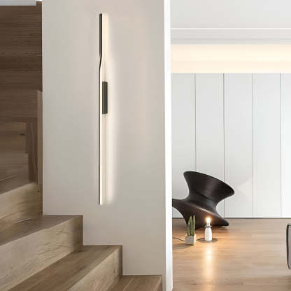 Creative Linear Strip LED Black Nordic Wall Lamp Wall Sconce Lighting-Lighom