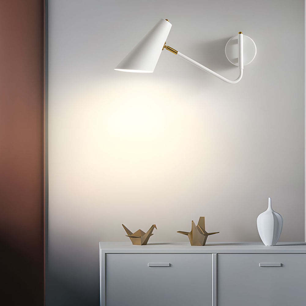 Modern Hoxton Hanging Wall Sconce with Conical Shade - 1-Light-Lighom