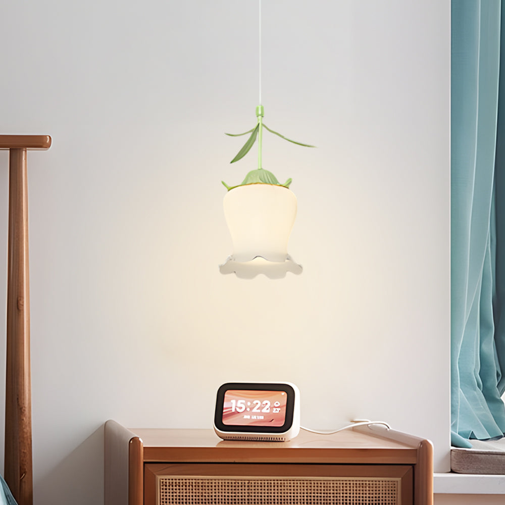 Flower orchid metal pendant lighting for bedroom or living room — Semi-Opened