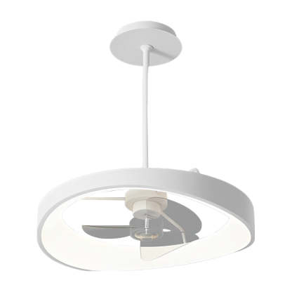 Circular Mute LED Stepless White Modern Ceiling Fan