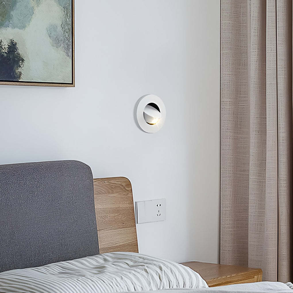 Round Square Adjustable 3W LED Recessed Nordic Wall Lamp Sconce Lighting-Lighom