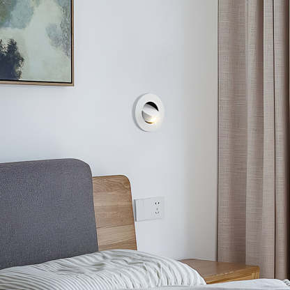 Round Square Adjustable 3W LED Recessed Nordic Wall Lamp Sconce Lighting-Lighom